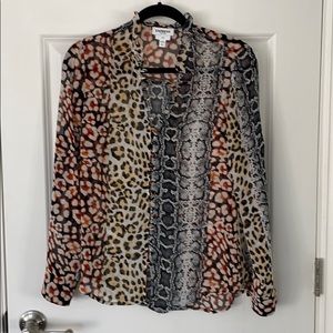 EXPRESS RUFFLE COLLAR BLOUSE - worn once!